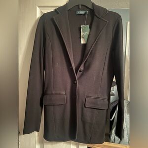 Ralph Lauren Classic Black Knit Blazer